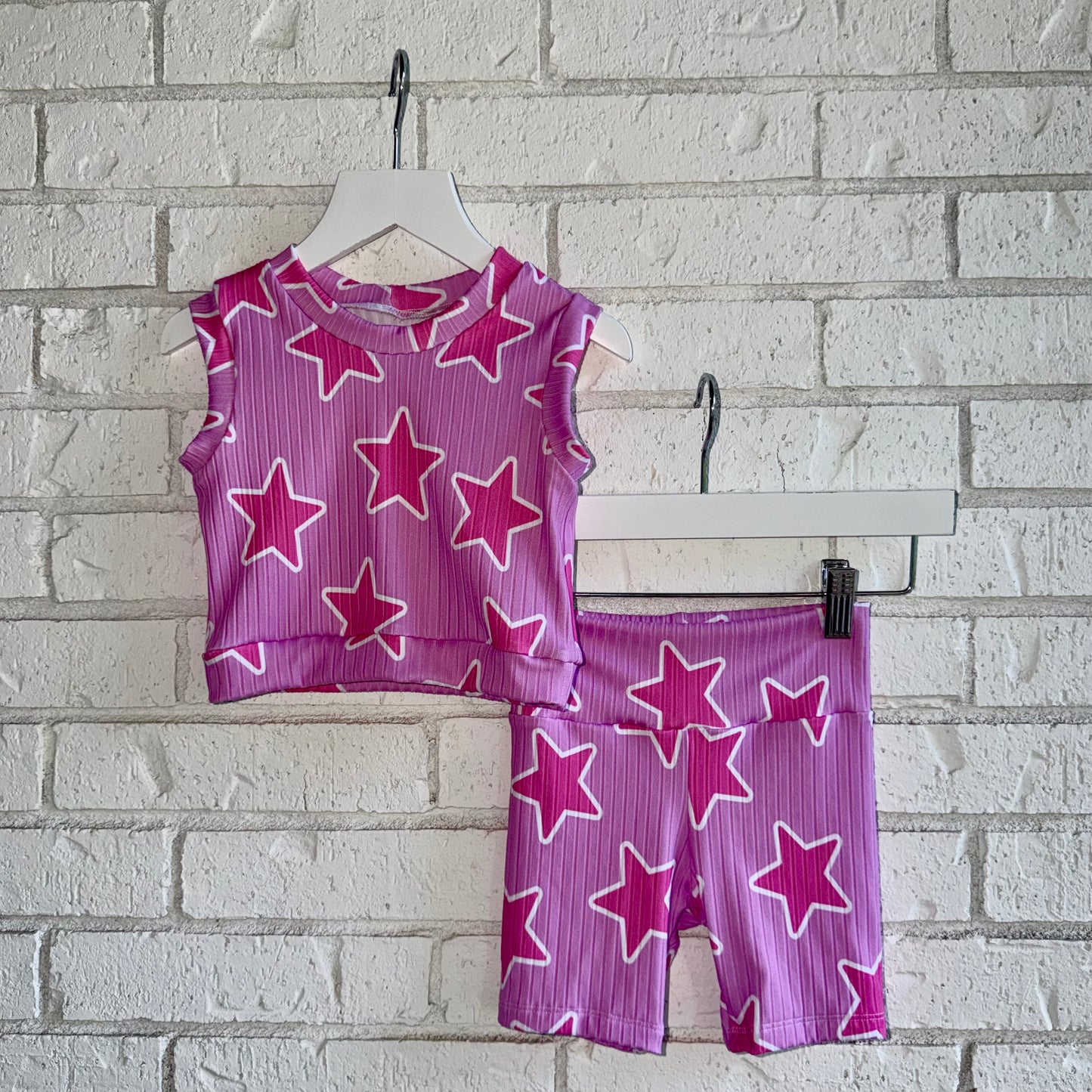 RTS | 18/24 Boho Tank + Bikers | Twinkled Pink