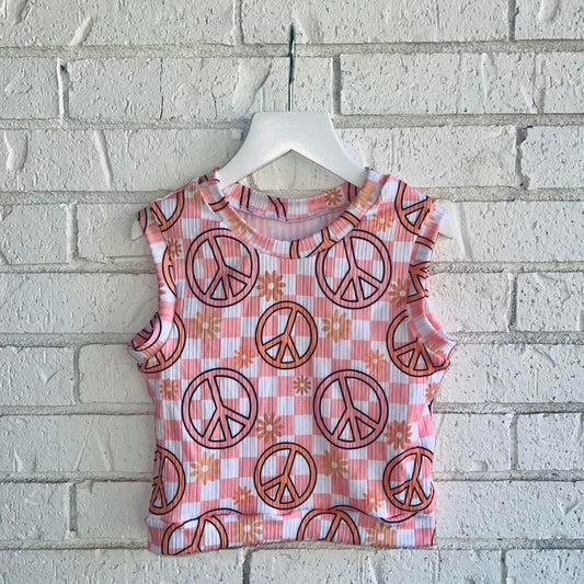 RTS | 6 Boho Tank | Peace & Checks