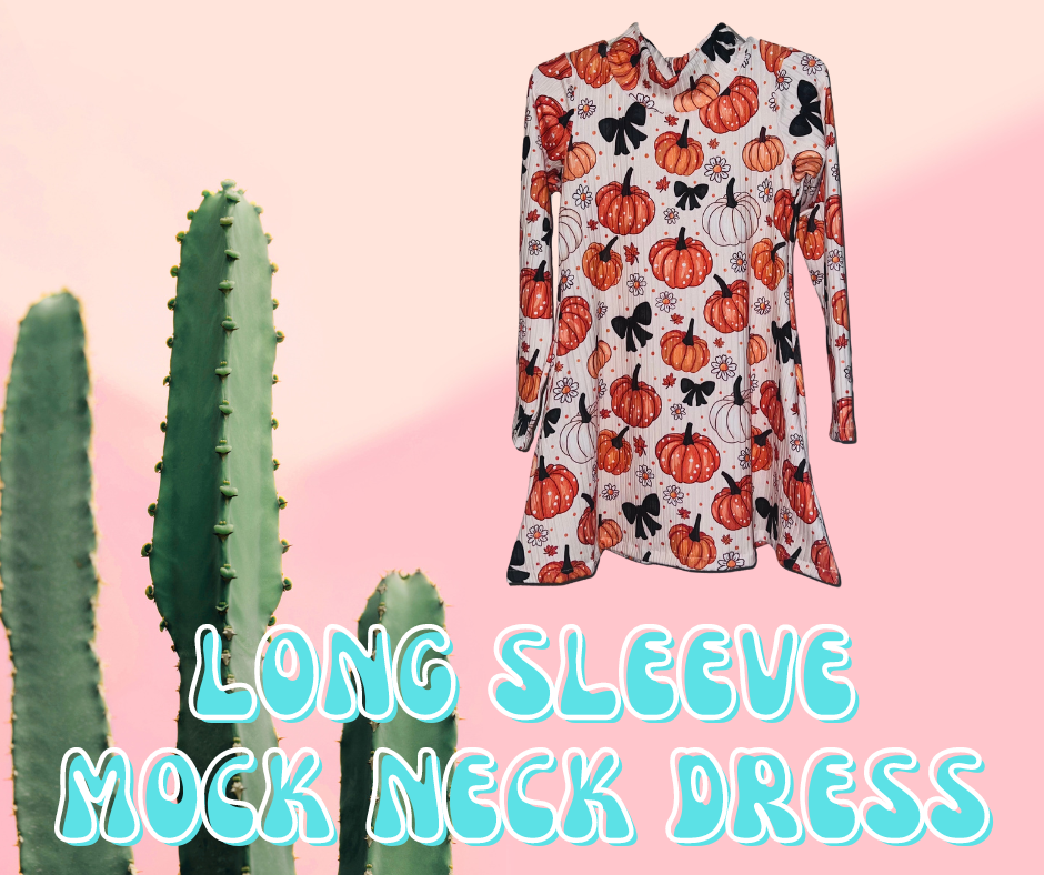 Long Sleeve Mock Neck Dress