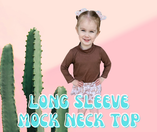 Long Sleeve Mock Neck Top